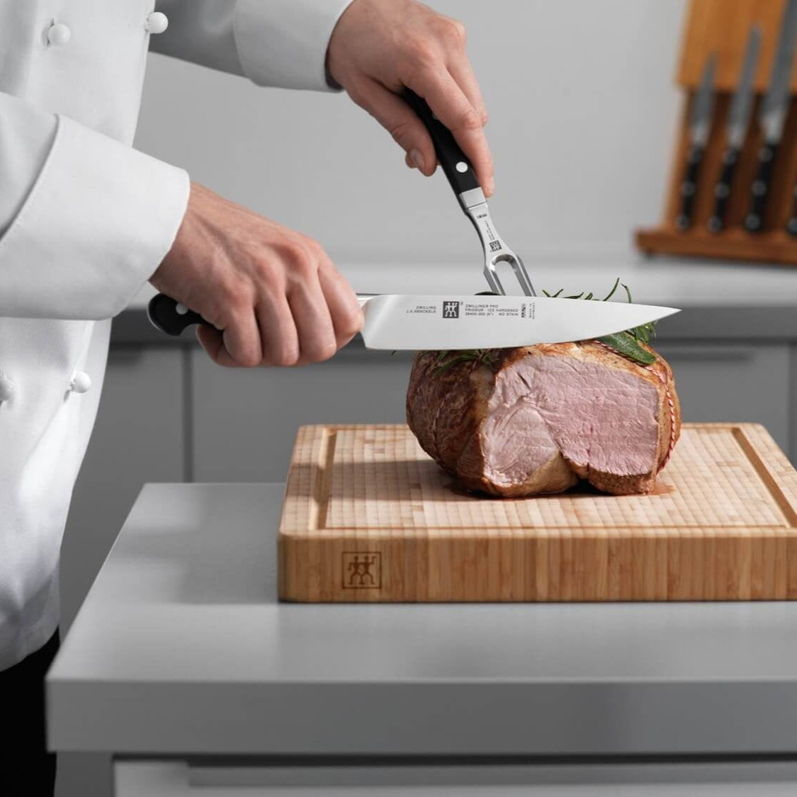 Gaļas dakšas un naža komplekts ZWILLING PRO