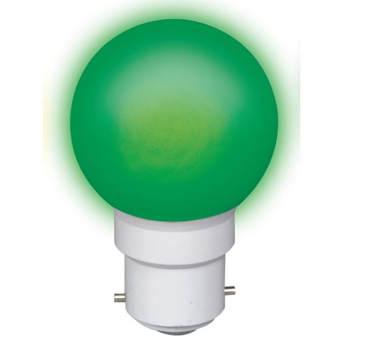 LED spuldze BALL B22 0.5W IP44 Sylvania zaļa LED spuldze BALL B22 0.5W IP44 Sylvania zaļa