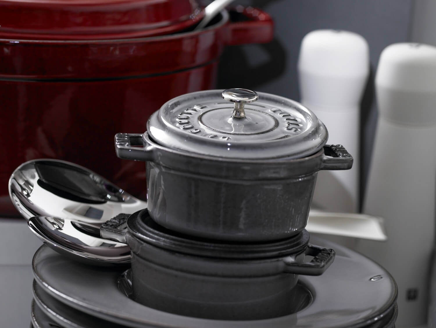 Čuguna katls STAUB La Cocotte Mini 10cm 250ml, pelēks