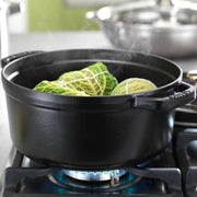 Emaljēts čuguna katls ar vāku Staub 24cm 3,8L Cocotte, melns