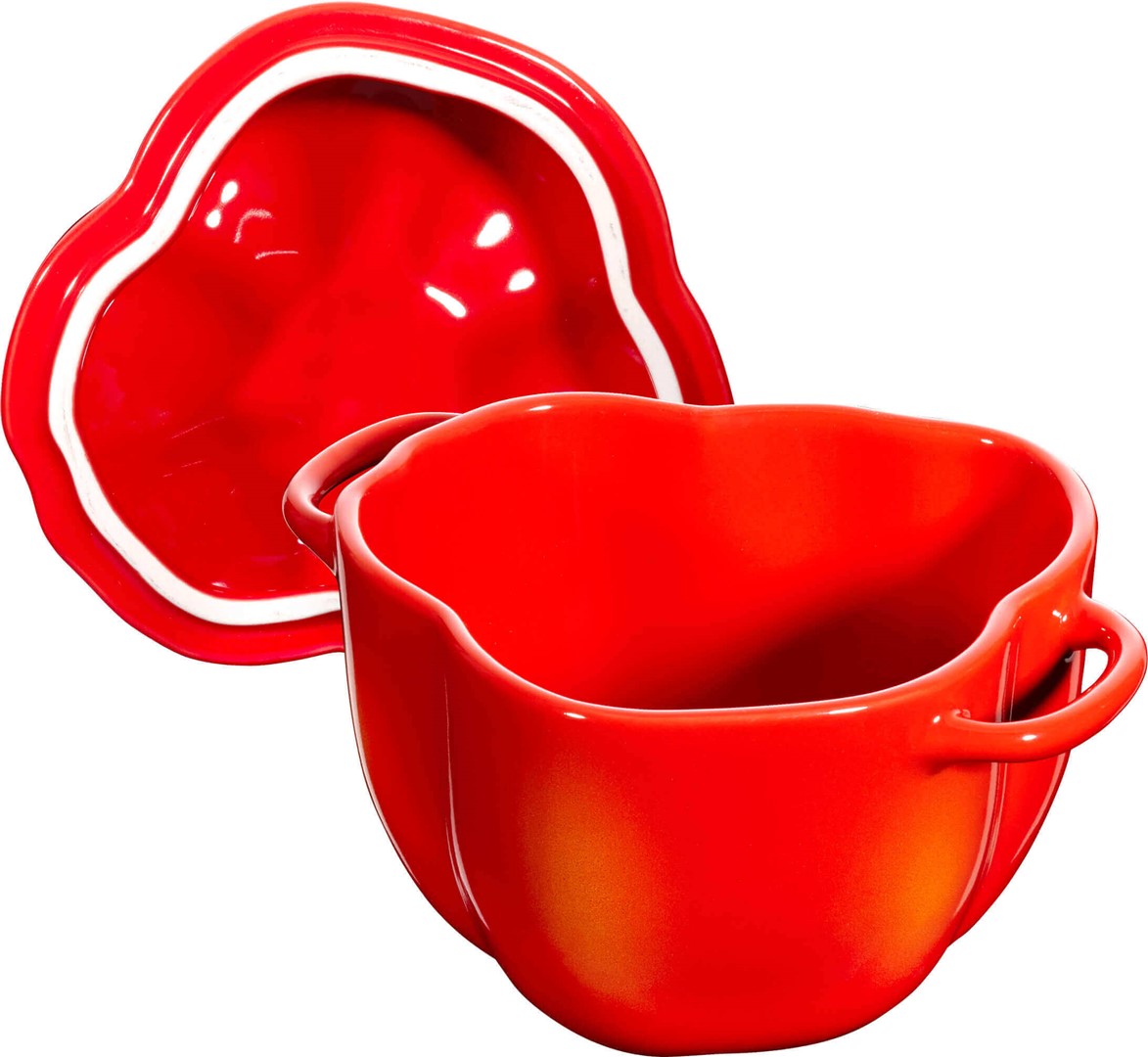 Keramikas cocotte STAUB Ceramique Paprika 450 ml, sarkana
