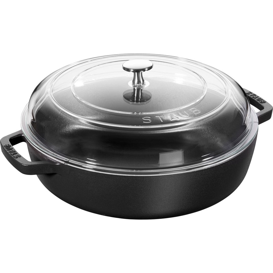 Čuguna šmorpanna STAUB Braisers 28 cm ar vāku