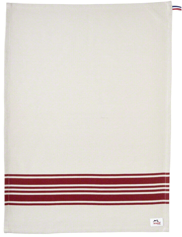 Virtuves dvielītis STAUB French Line 50 x 70 cm, ar sarkanām svītrām