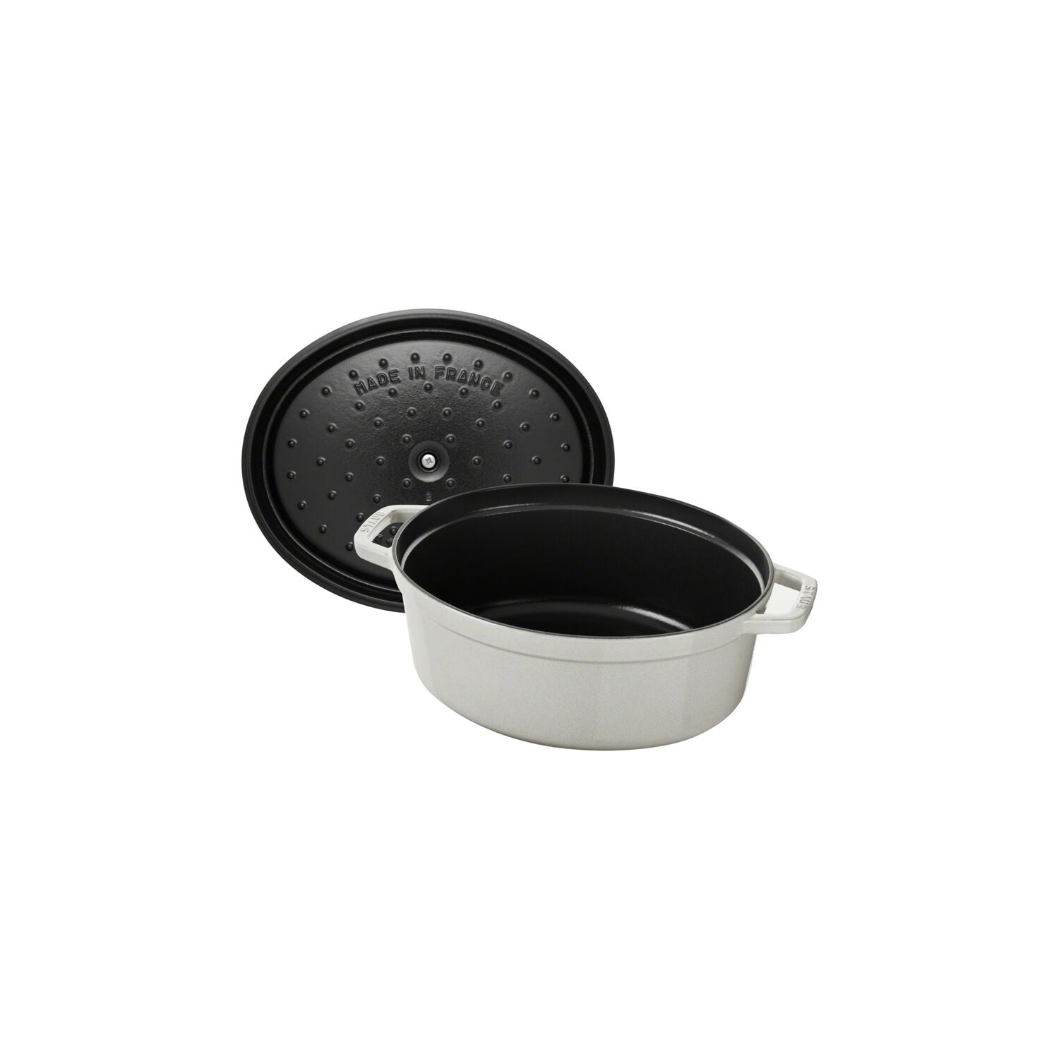 Ovāls čuguna katls 27cm STAUB LA COCOTTE 3.2L, balts