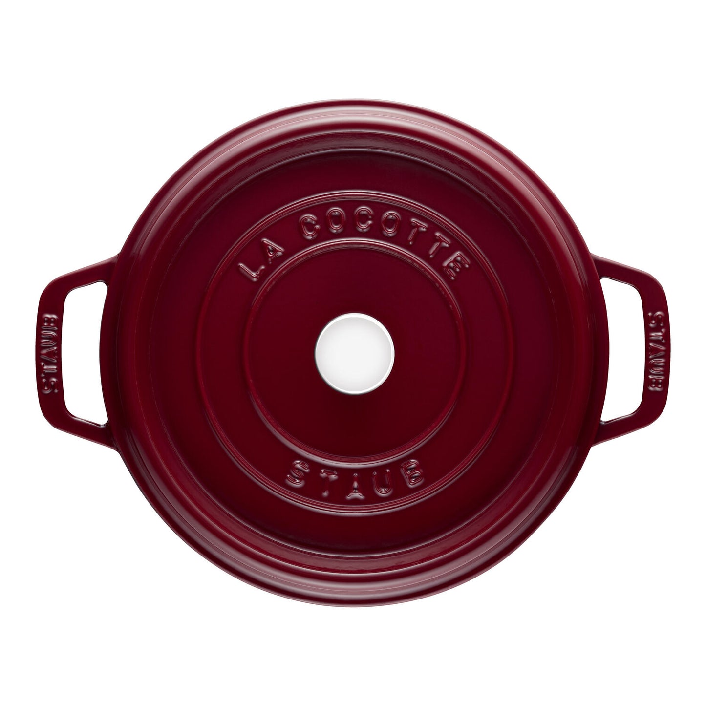 Emaljēts čuguna katls ar vāku Staub 28cm 6.7L La Cocotte, tumši sarkans