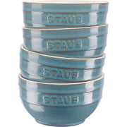 Keramikas bļodiņas STAUB Ceramique 12cm, 4gab. tirkīza zilas