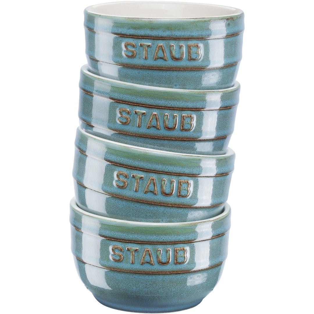 Creme Brulee trauciņi STAUB Ceramique 9 cm, 4gab., tirkīza zili