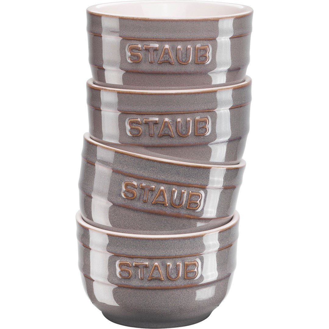 Creme Brulee trauciņi STAUB Ceramique 9cm, 4gab., pelēki