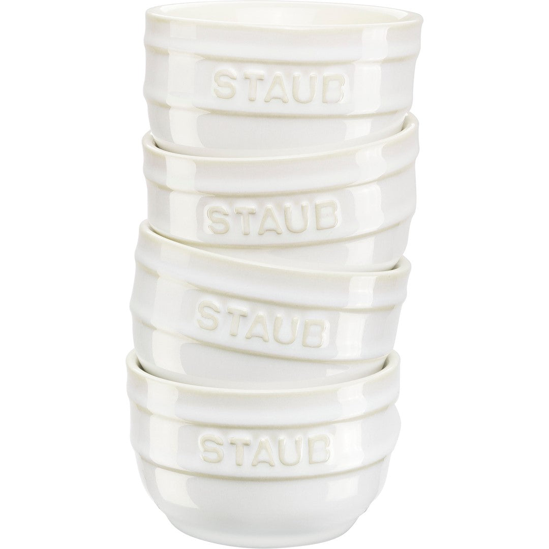 Creme Brulee trauciņi STAUB Ceramique, 9 cm, 4gab., ziloņkaulta balti Creme Brulee trauciņi STAUB Ceramique, 9 cm, 4gab., ziloņkaulta balti