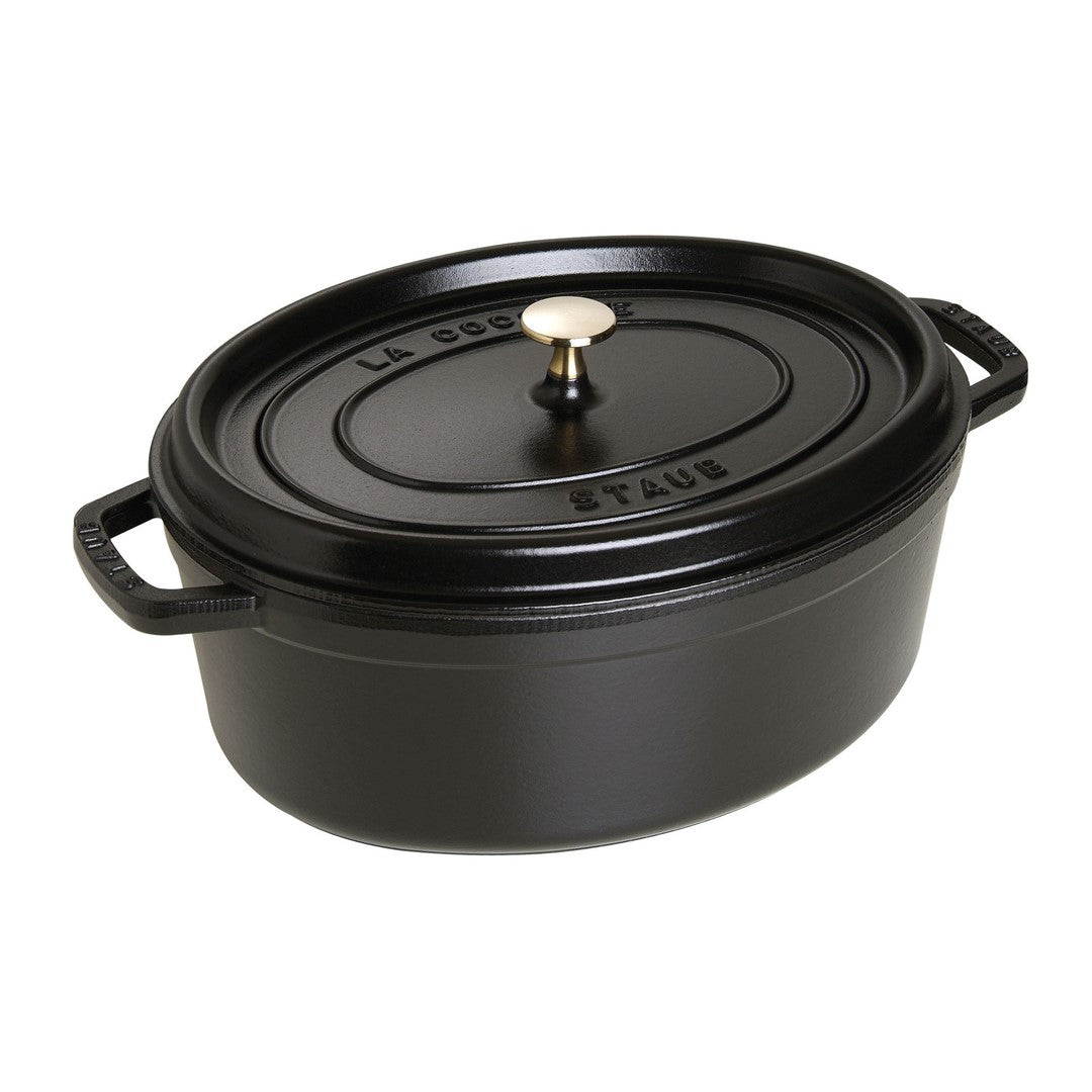 Ovāls emaljēts čuguna katls STAUB LA COCOTTE 6.7L, melns