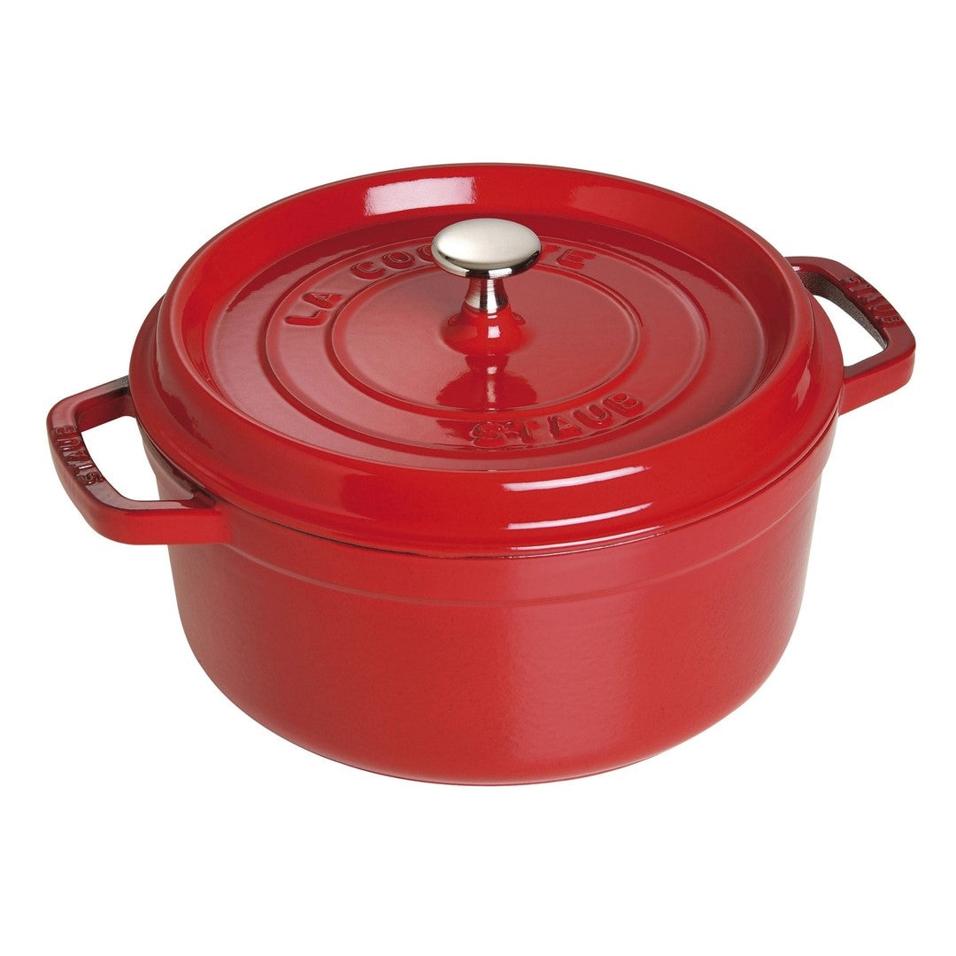 Emaljēts čuguna katls ar vāku Staub 24cm 3,8L Cocotte, sarkans