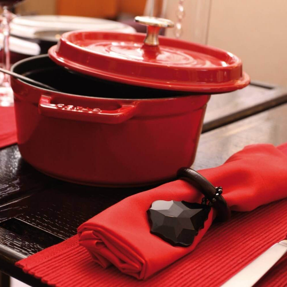 Emaljēts čuguna katls ar vāku Staub 24cm 3,8L Cocotte, sarkans