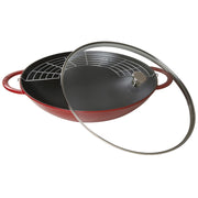 Čuguna WOK panna 37cm STAUB Specialities ar vāku