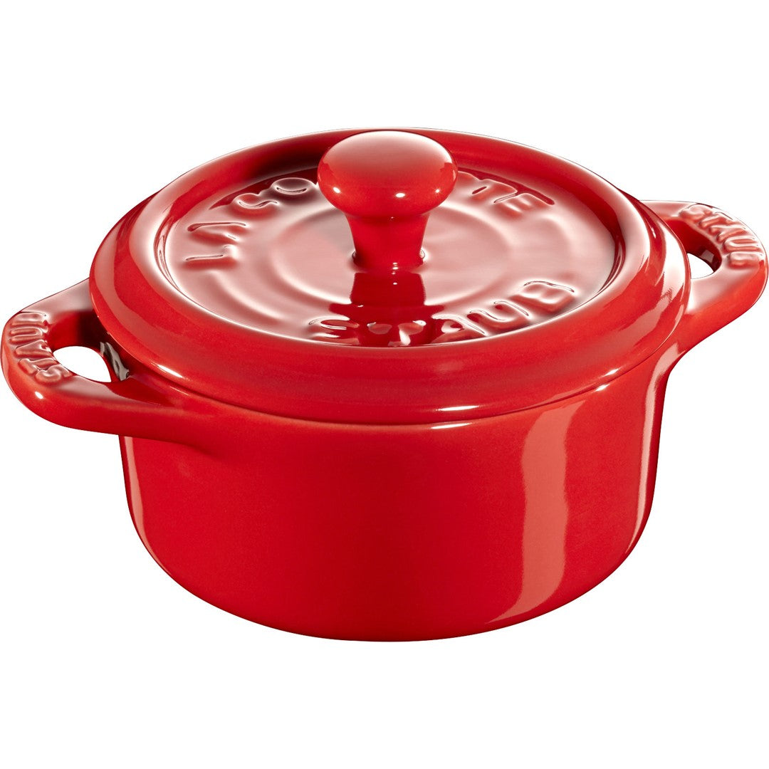 Mini cocotte STAUB Ceramique 200ml, sarkana