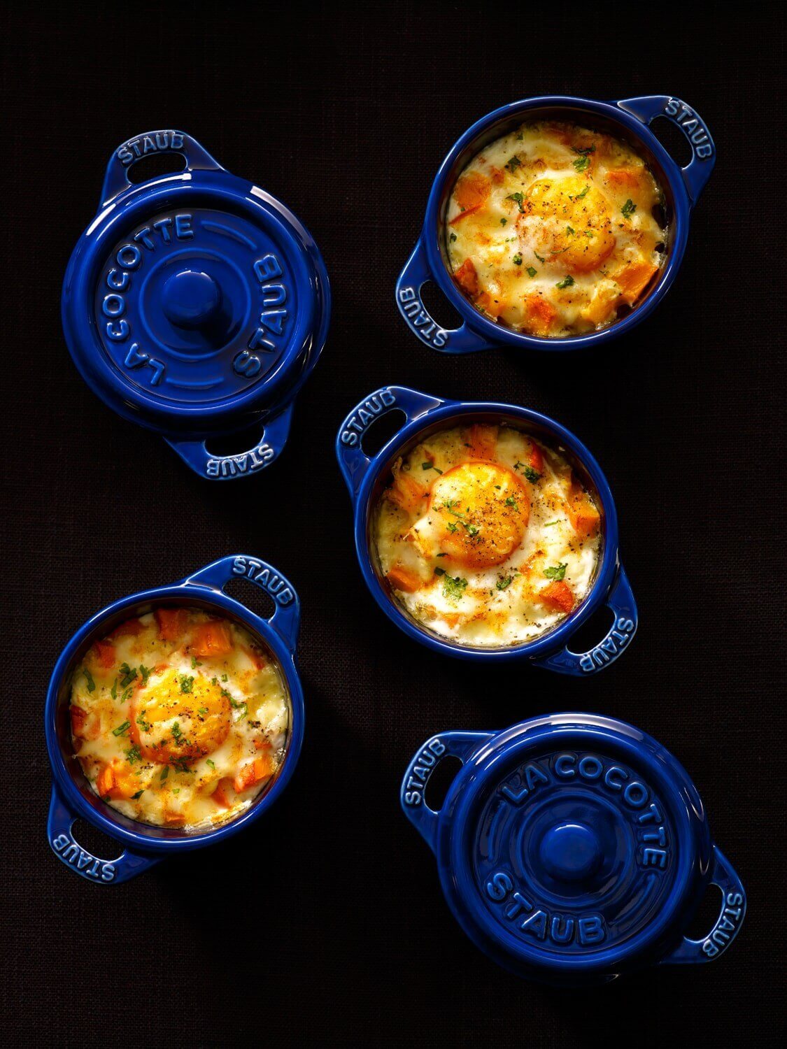 Mini cocotte STAUB Ceramique 200ml, zila