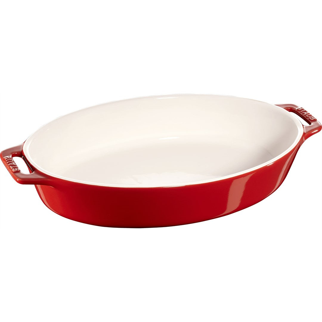 Ovāls cepeškrāsns trauks STAUB Ceramique 29cm 2.3L keramika, sarkans