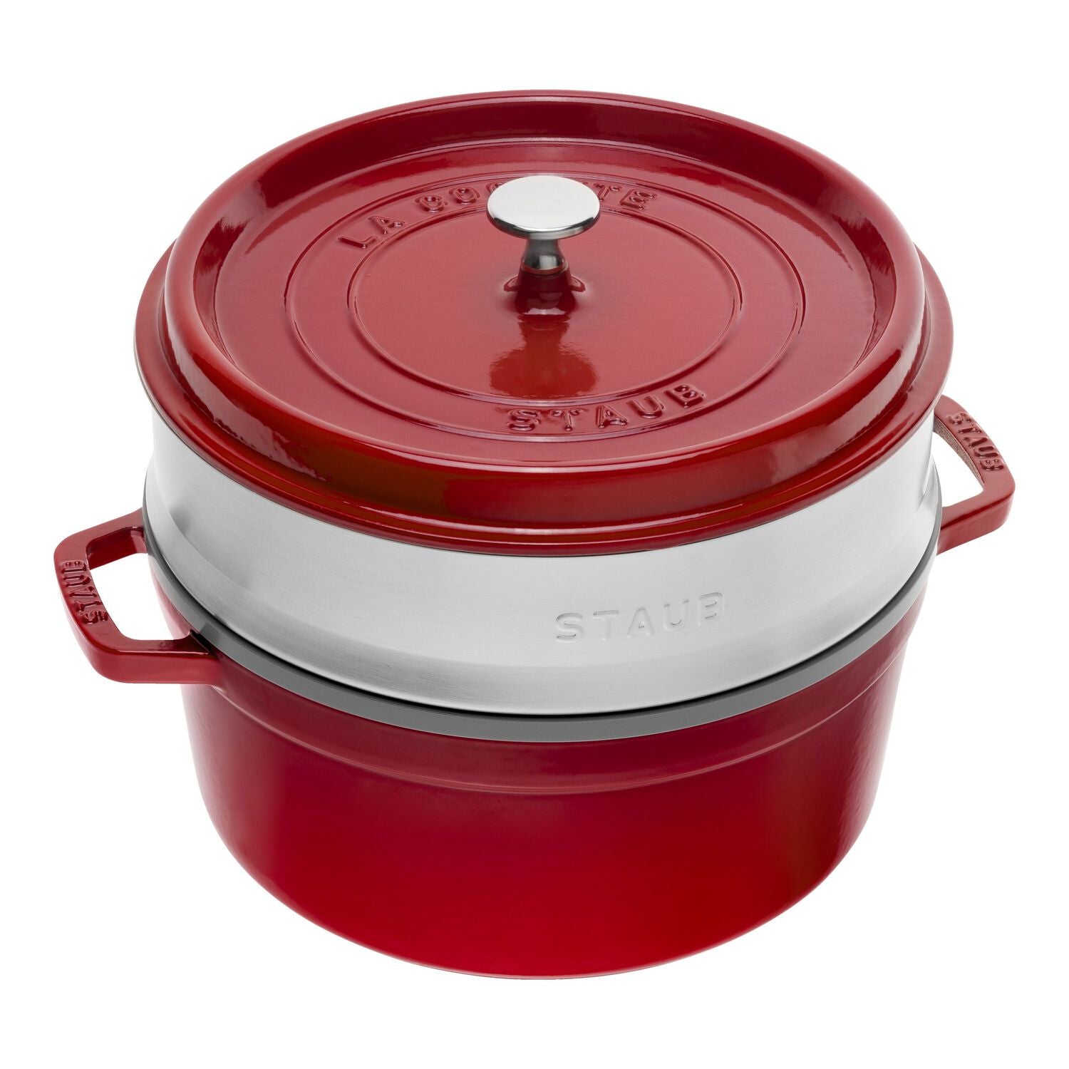 Čuguna katls - kokote 5.25L STAUB LA COCOTTE 26cm, ar tvaicēšanas sietu