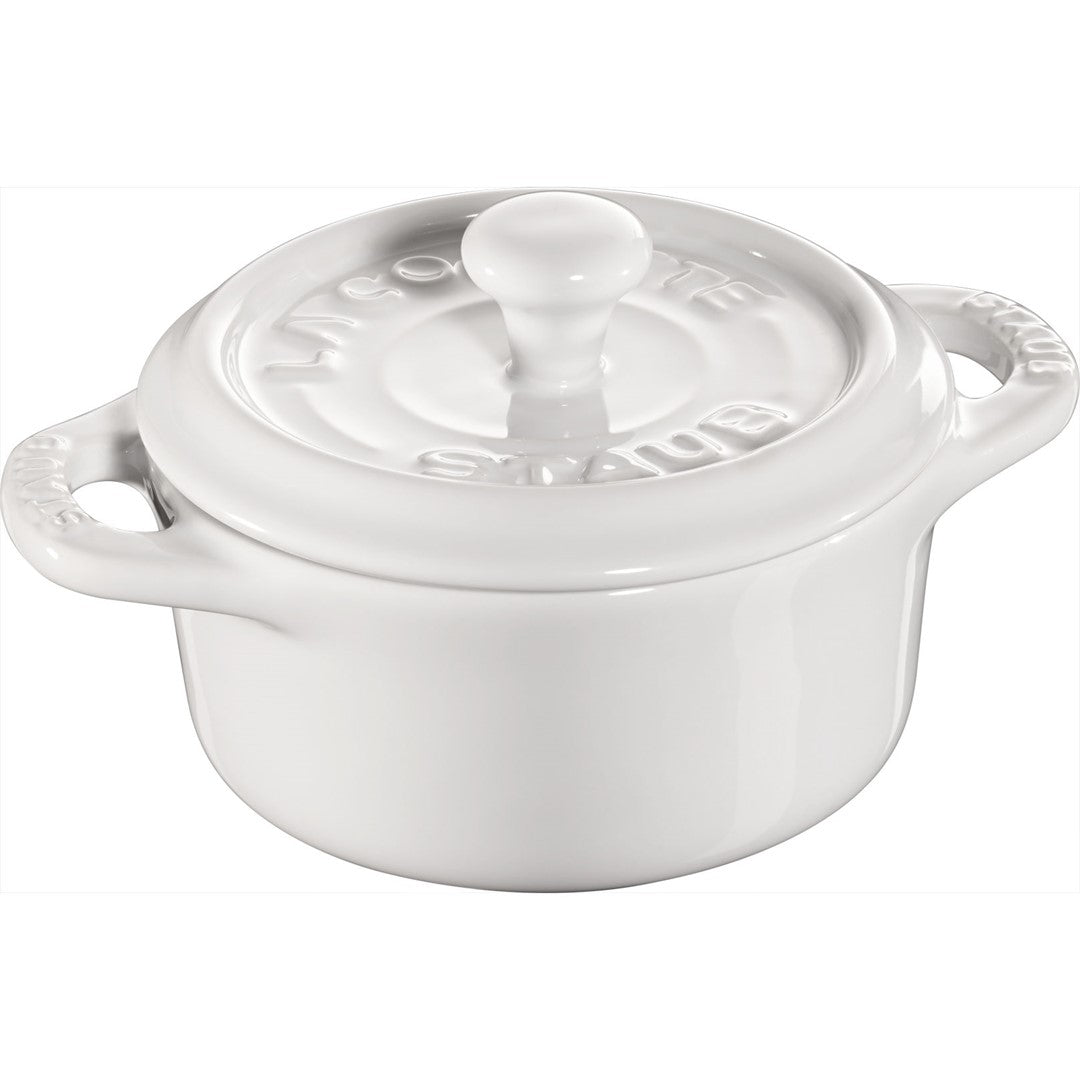 Mini cocotte STAUB Ceramique 200 ml, balta