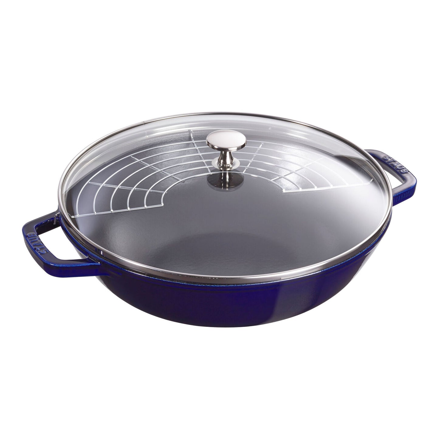 Čuguna WOK panna 30cm STAUB Specialities, ar vāku Čuguna WOK panna 30cm STAUB Specialities, ar vāku