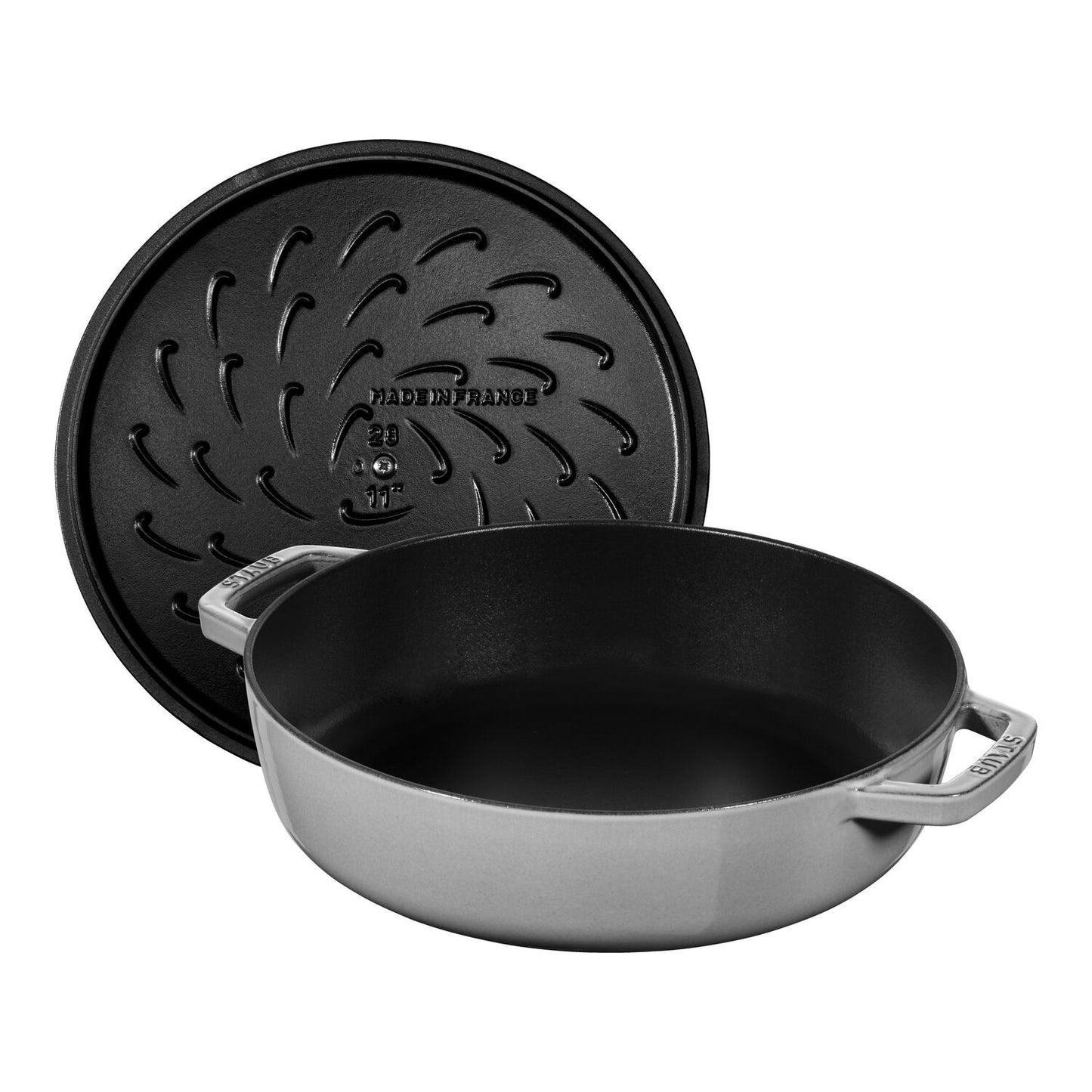 Čuguna dziļā panna 24cm STAUB Braisers Christera Saute ar vāku