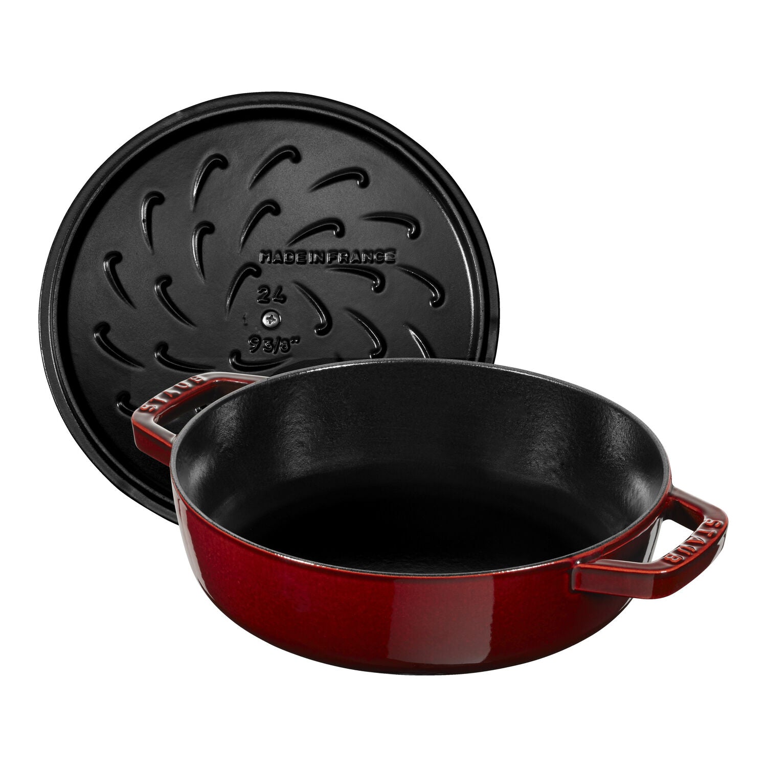 Čuguna dziļā panna 24cm STAUB Braisers Christera Saute ar vāku