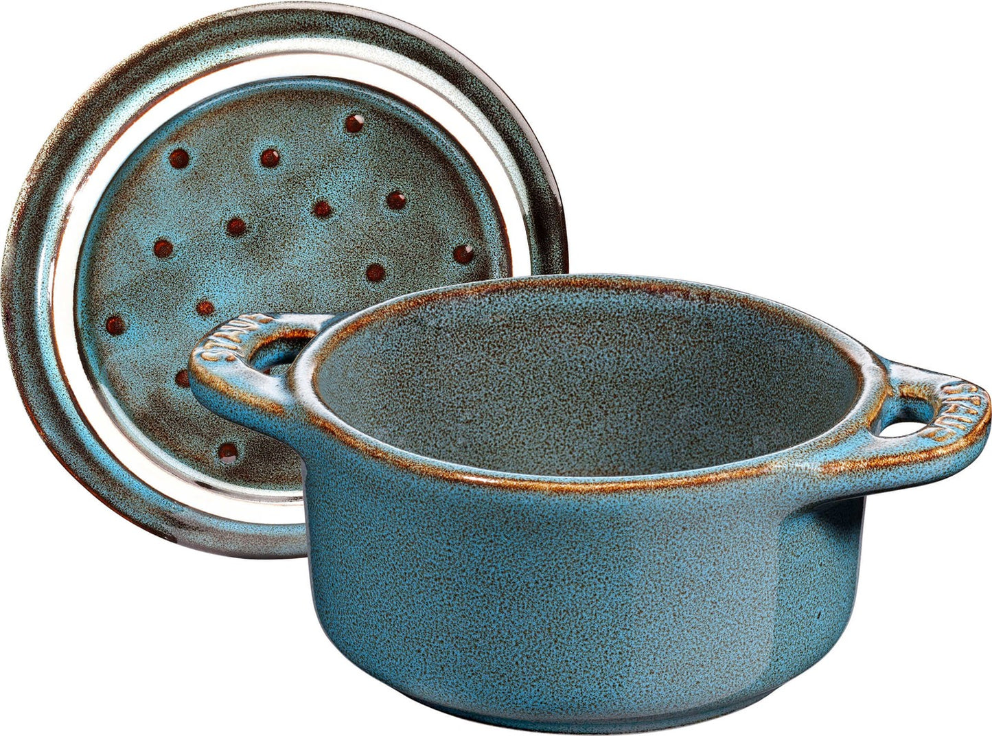 Mini cocotte STAUB Ceramique 200ml, tirkīza zila