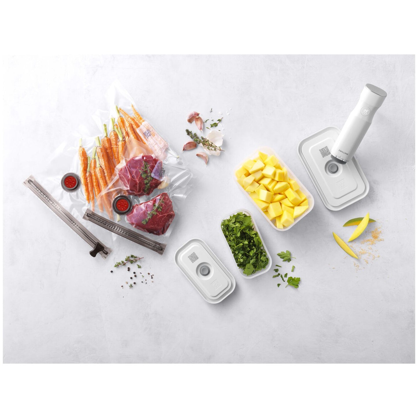 Vakuuma iepakošanas ierīces starta komplekts ZWILLING FRESH & SAVE S/M Starter plastmasas Vakuuma iepakošanas ierīces starta komplekts ZWILLING FRESH & SAVE S/M Starter plastmasas