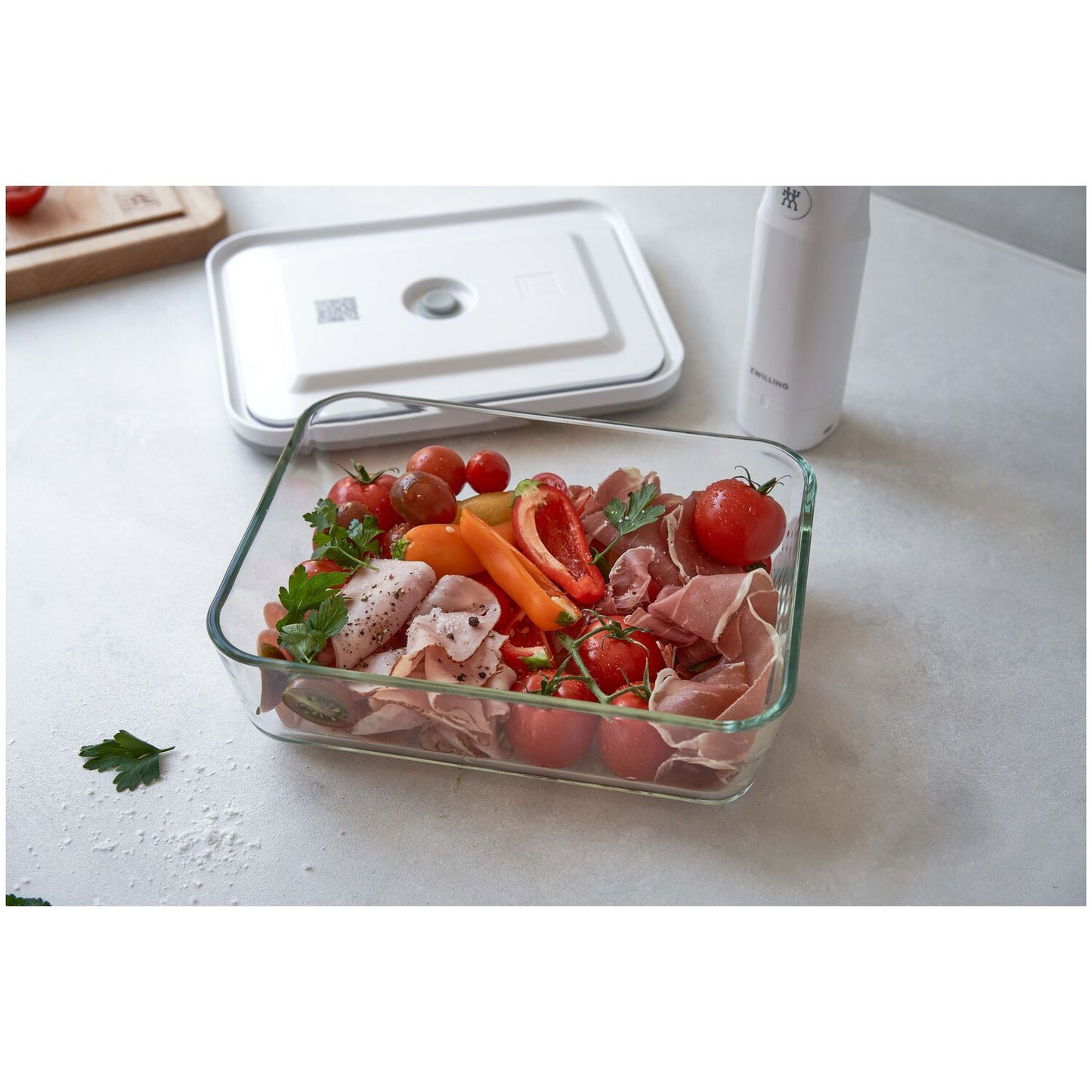 Stikla vakuuma kaste 2.0L ZWILLING FRESH & SAVE, ledusskapim, saldētavai Stikla vakuuma kaste 2.0L ZWILLING FRESH & SAVE, ledusskapim, saldētavai