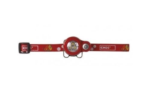 LED galvas lukturis bērnu 3LED 12lm (2xCR2032) EMOS, sarkans