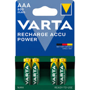 Baterijas lādējamas AAA VARTA Recharge Accu Power 800mAh, 4gab.