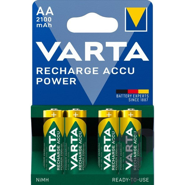 Baterijas lādējamas AA VARTA Recharge Accu Power 2600mAh 4gab.