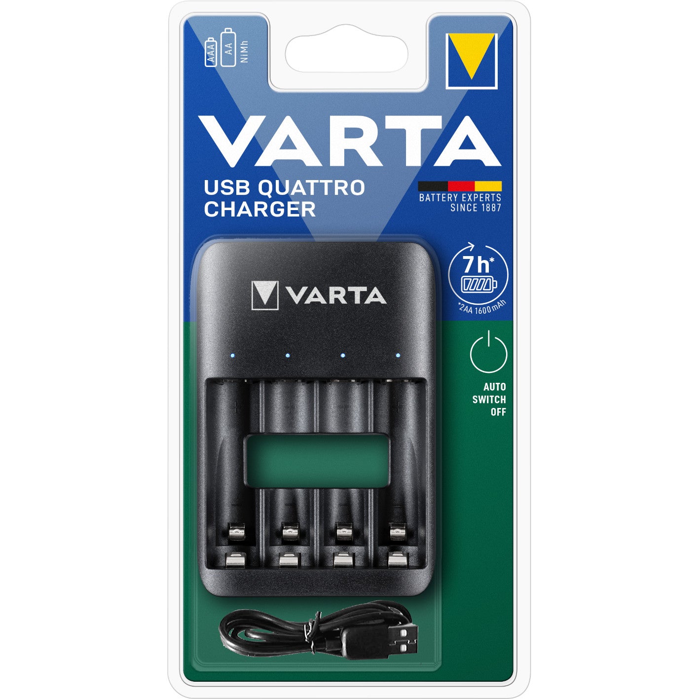 Bateriju (Accu) lādētājs VARTA Value USB Quattro
