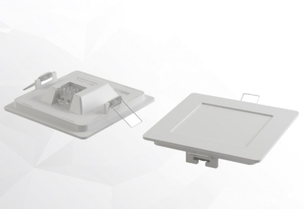 Iebūvējams LED gaismeklis INESA Jade 18W 1300lm 3000K, kvadrāts