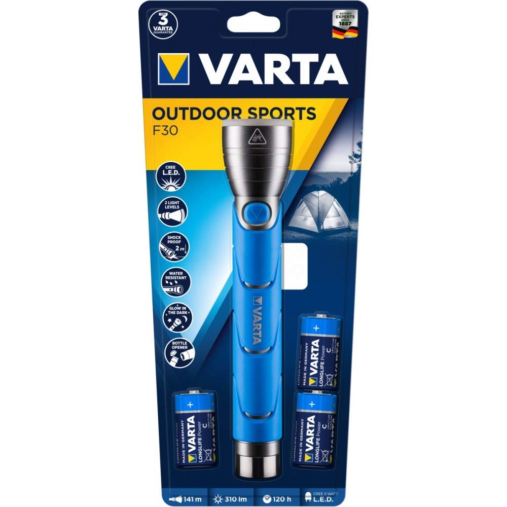 LED lukturis VARTA OUTDOOR SPORTS F30, 350lm, 3 x C