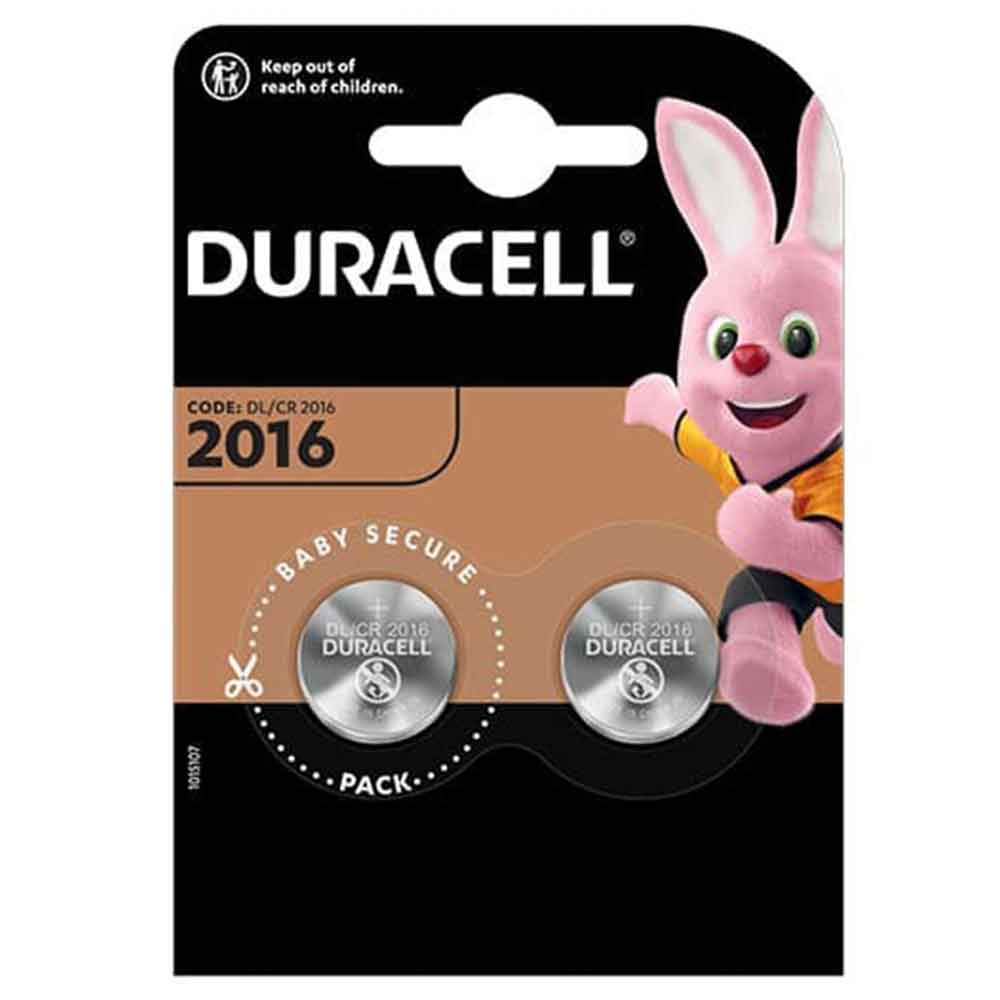Baterija CR2016/DL2016 Duracell Electronics Lithium 3V, 2 gab.