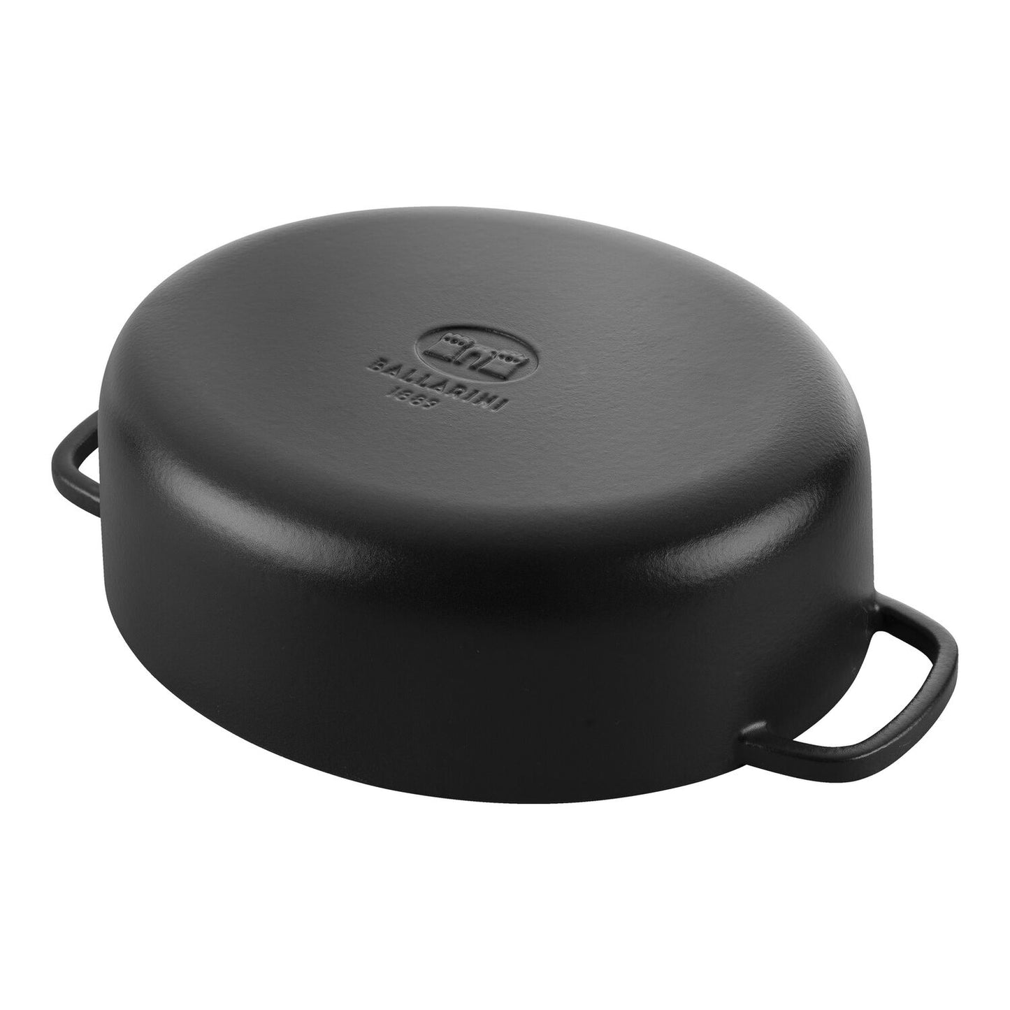 Čuguna sautējamais katls ar vāku 2.20L Ballarini BELLAMONTE melns, ovāls