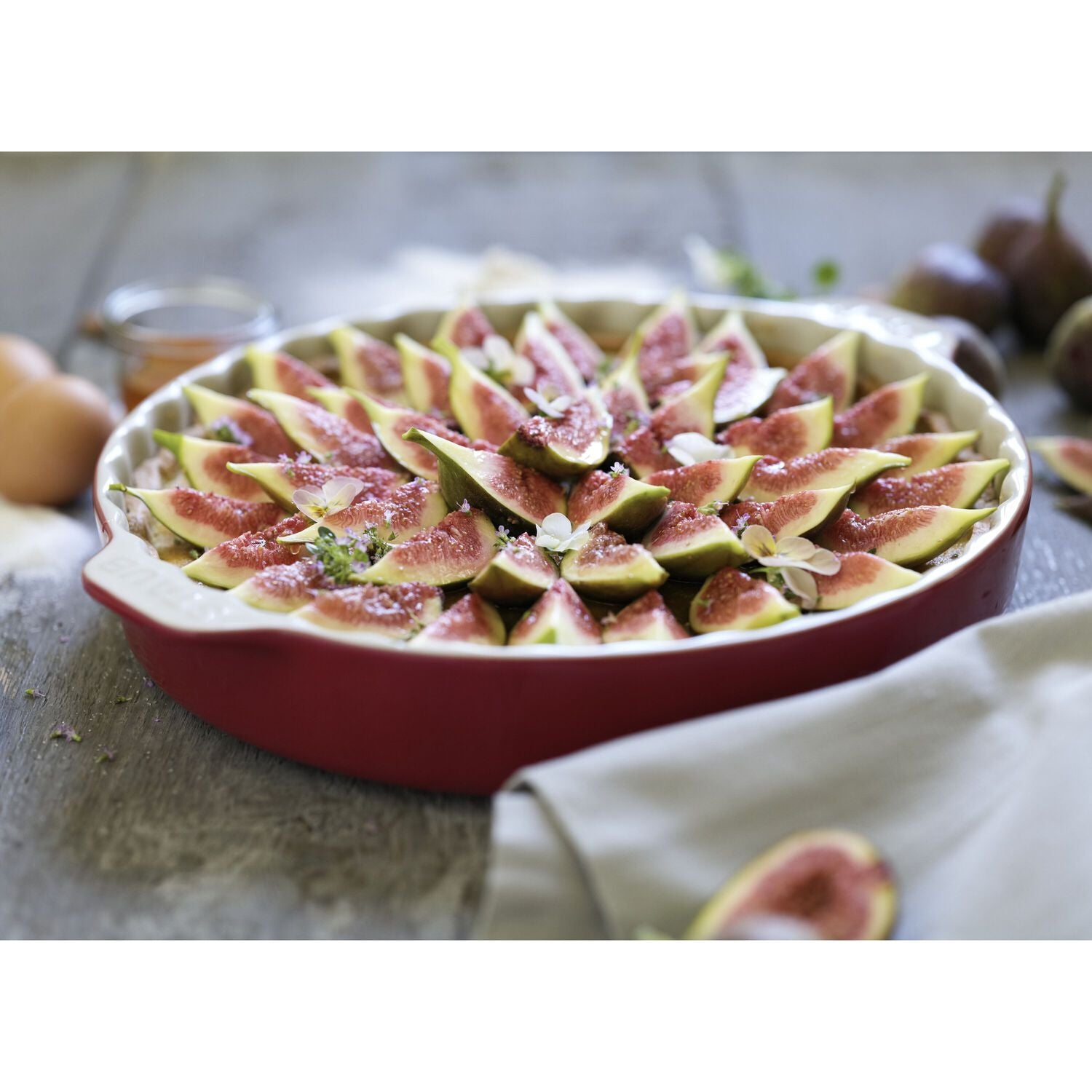 Keramikas pīrāga forma 30cm Staub Ceramique, sarkana