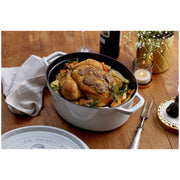 Ovāls čuguna katls 29cm STAUB LA COCOTTE 4.2L, balts