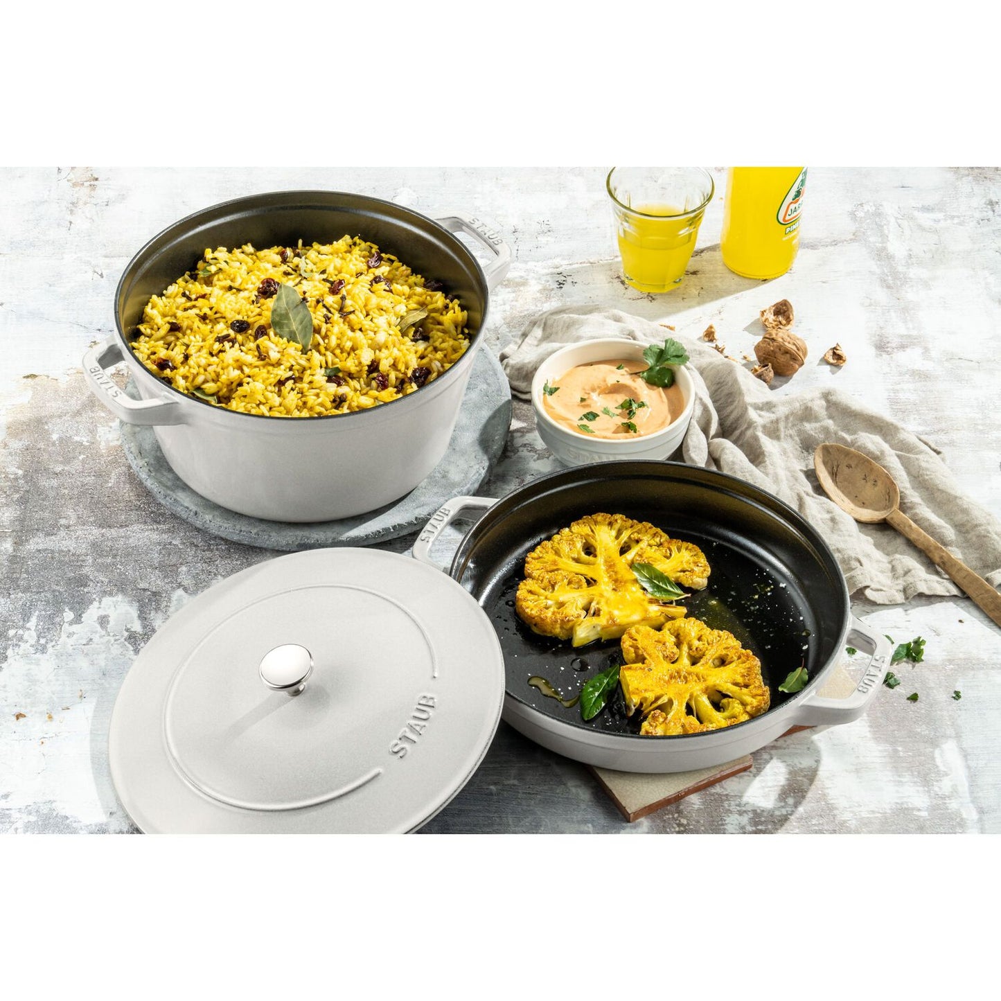 Čuguna katla un pannas komplekts Staub Stackable 24cm, 3pr.