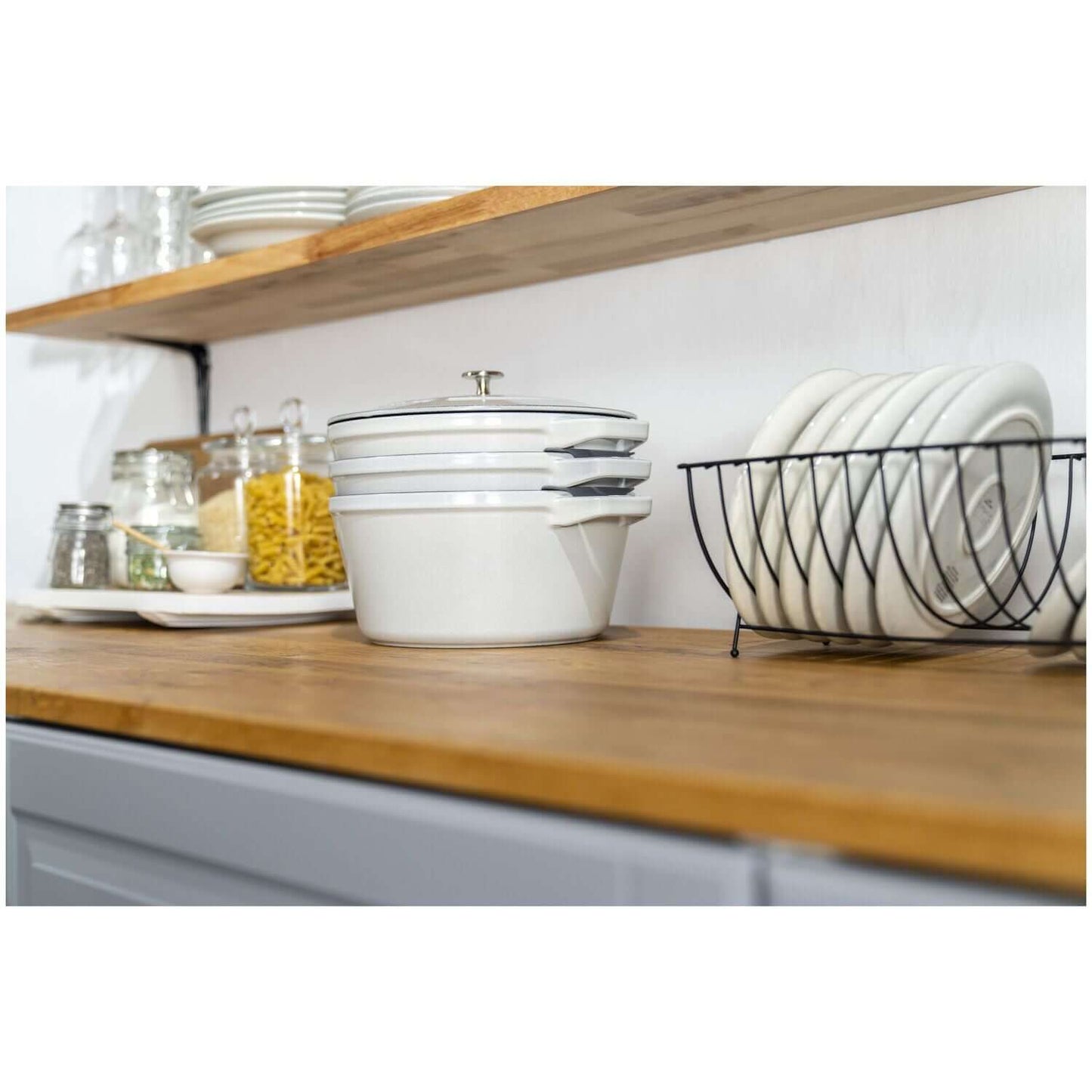 Čuguna katla, dziļās pannas un pannas komplekts Staub Stackable 24cm