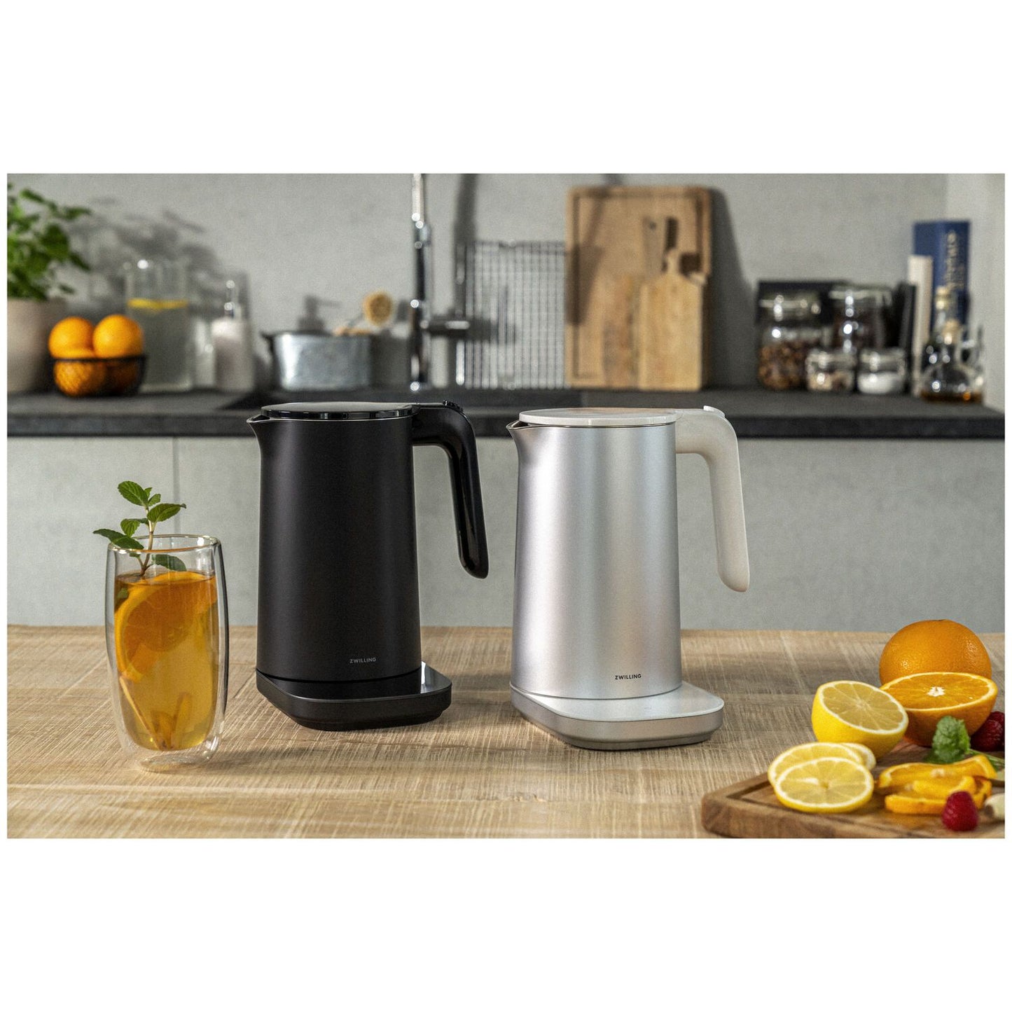 Double-walled electric kettle with adjustable temperature ZWILLING Enfinigy Pro 1.0L 1850W Dubultsienu elektriskā tējkanna ar regulējamu temperatūru ZWILLING Enfinigy Pro 1850W