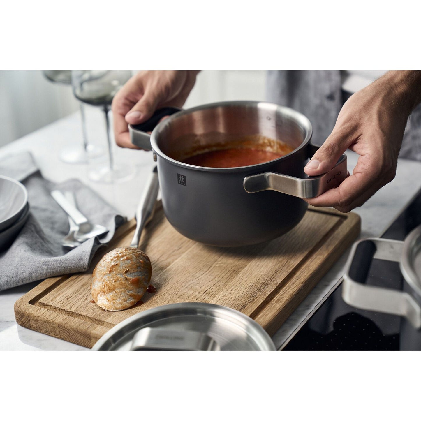 Indukcijas katlu komplekts ZWILLING Pure, 3gab. Indukcijas katlu komplekts ZWILLING Pure, 3gab.