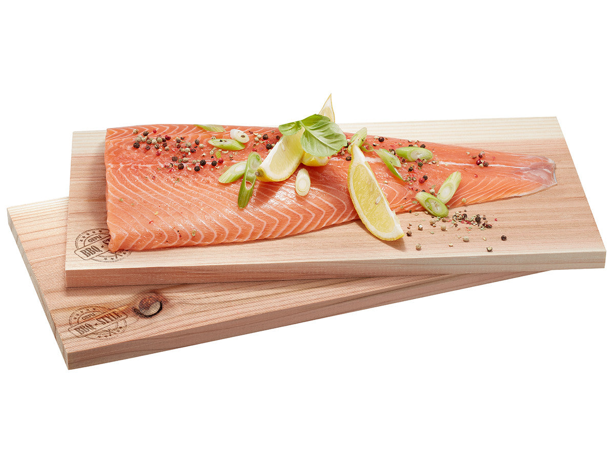 Ciedrkoka dēlīši grilam un kūpināšanai GEFU BBQ XXL, 395 x 195 x 15mm, 2 gab.