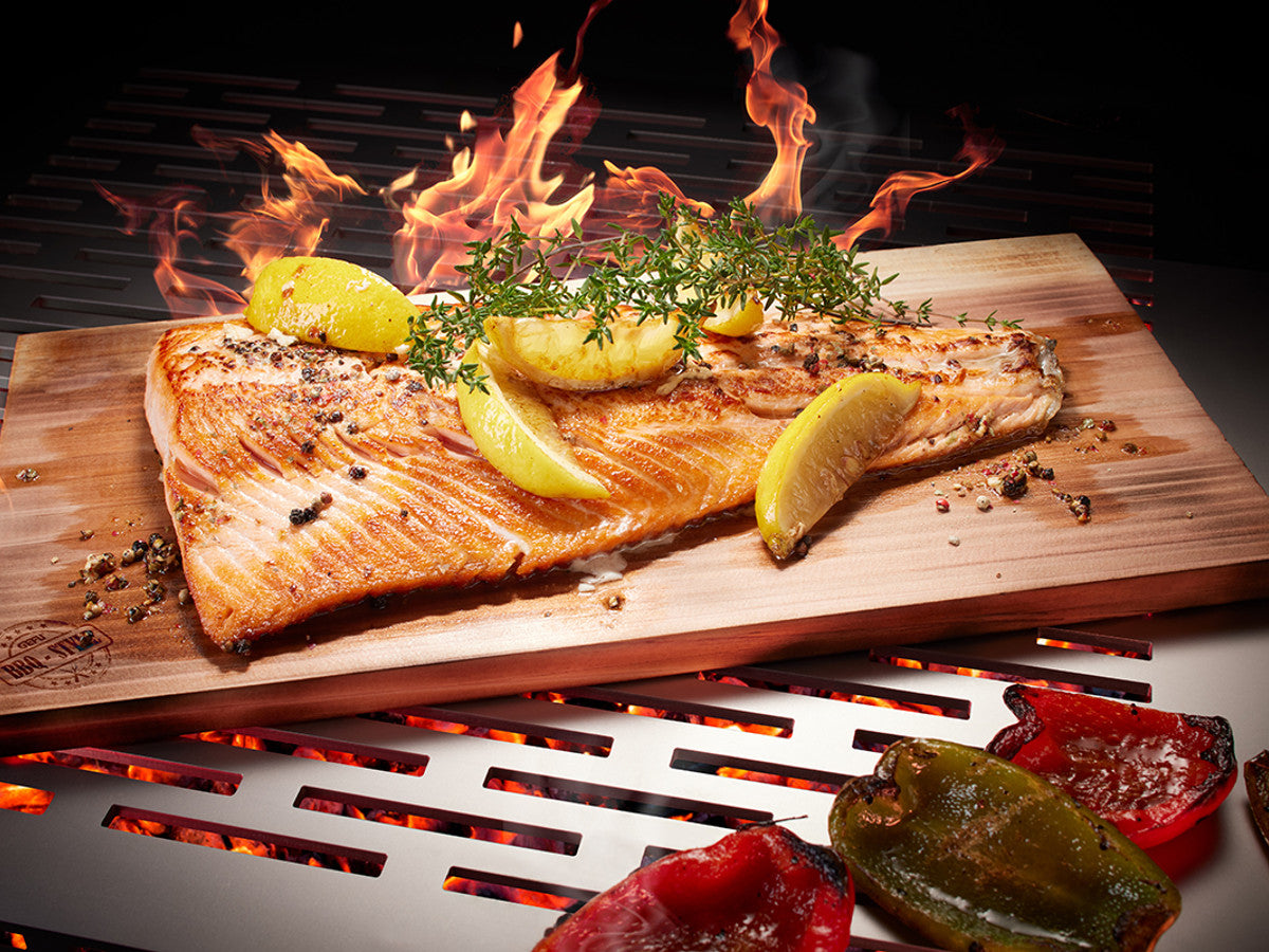 Ciedrkoka dēlīši grilam un kūpināšanai GEFU BBQ XXL, 395 x 195 x 15mm, 2 gab.