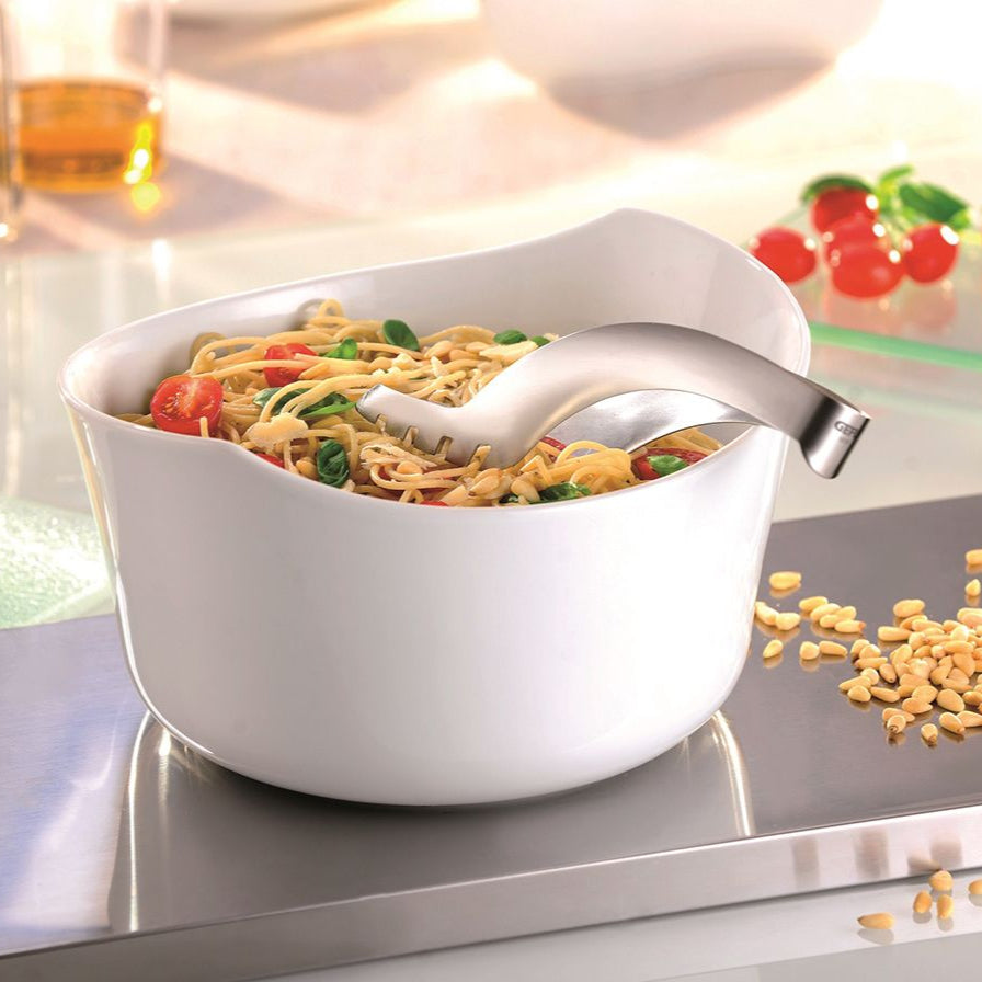Porcelāna salātu vai pastas bļoda GEFU INSPIRIA 3,5l un salātu stangas