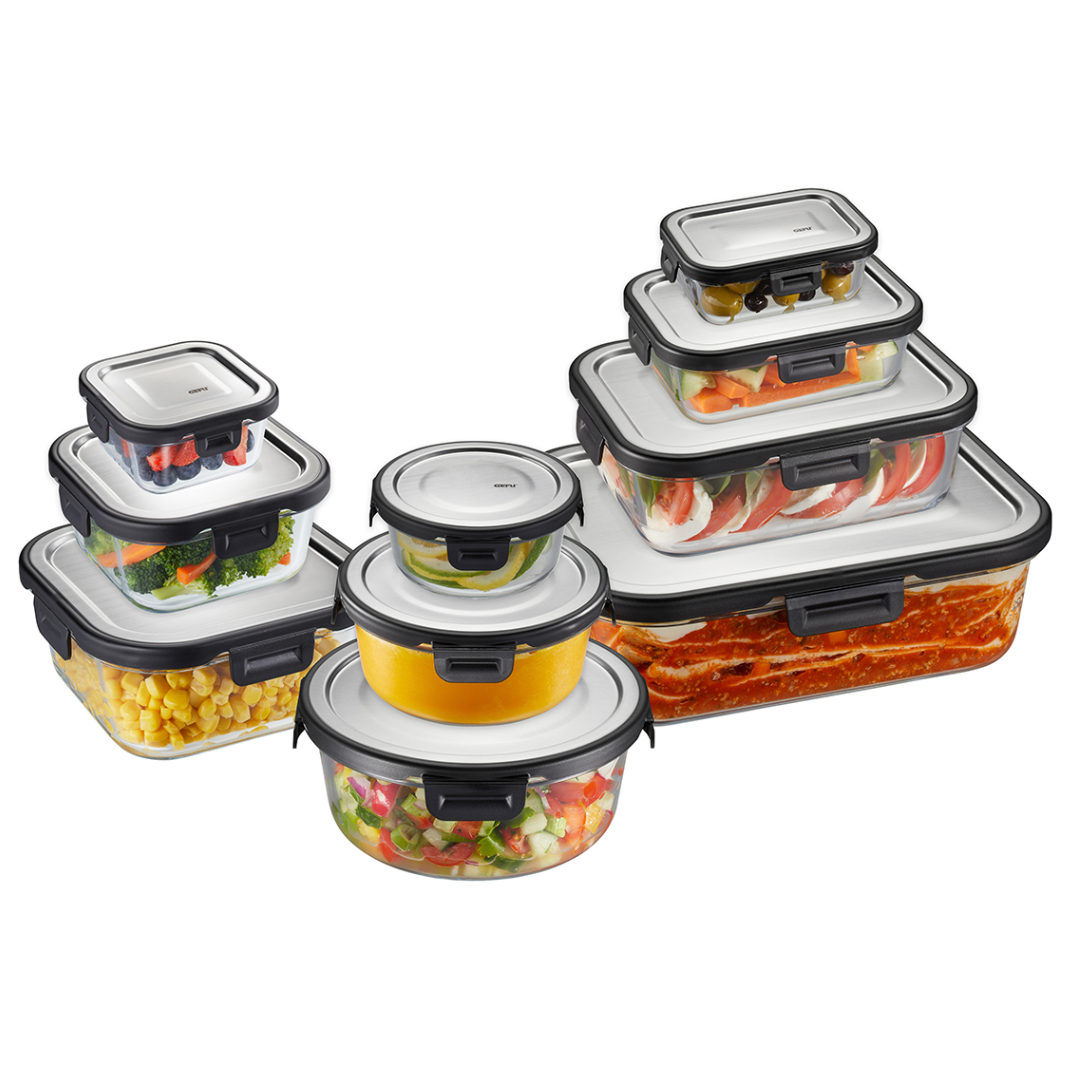 Stikla pārtikas uzglabāšanas trauks GEFU MILO, 16,6 x 11,4cm, 400 ml