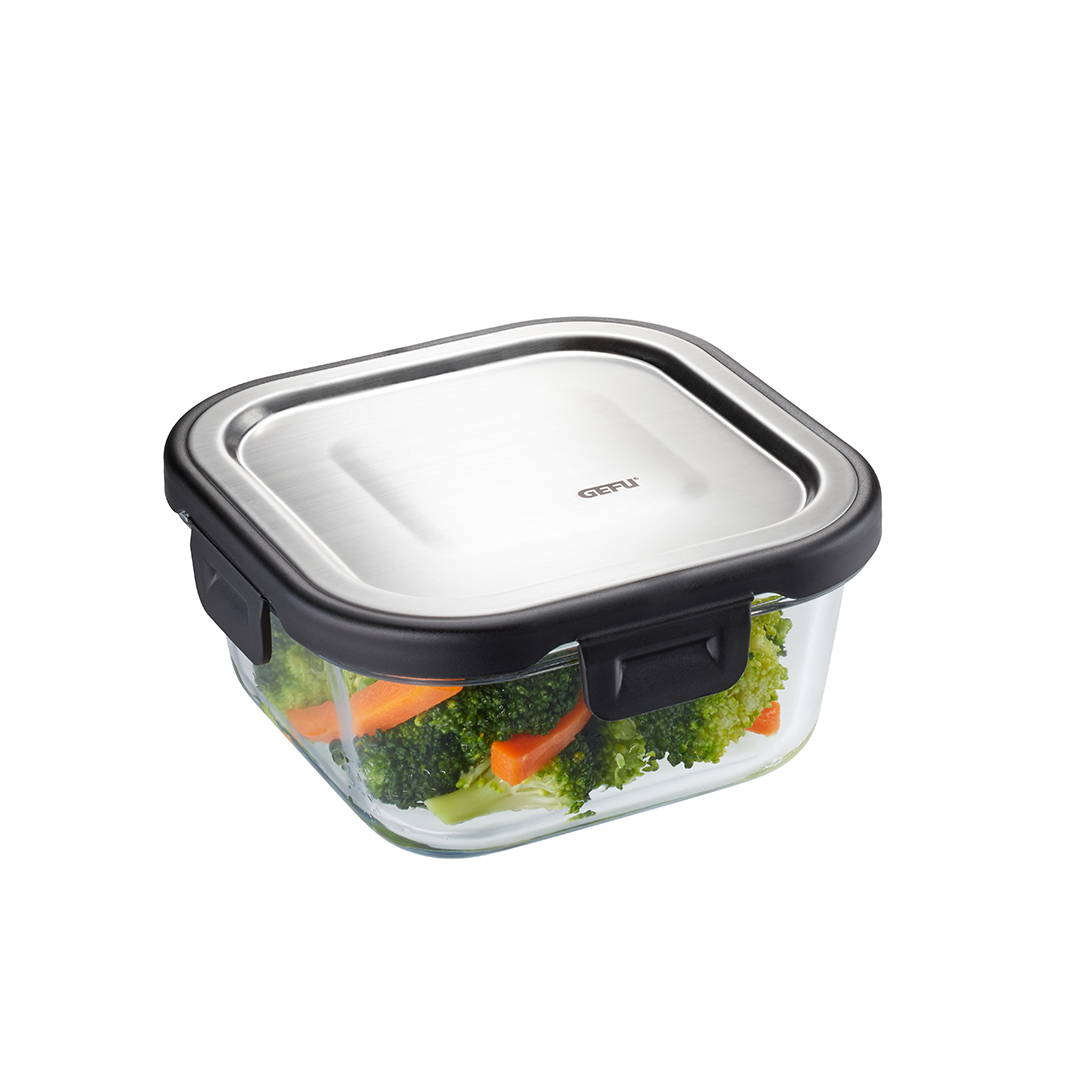 Stikla uzglabāšanas trauks pārtikai GEFU MILO, 13,5 x 13,5cm, 500 ml Stikla uzglabāšanas trauks pārtikai GEFU MILO, 13,5 x 13,5cm, 500 ml