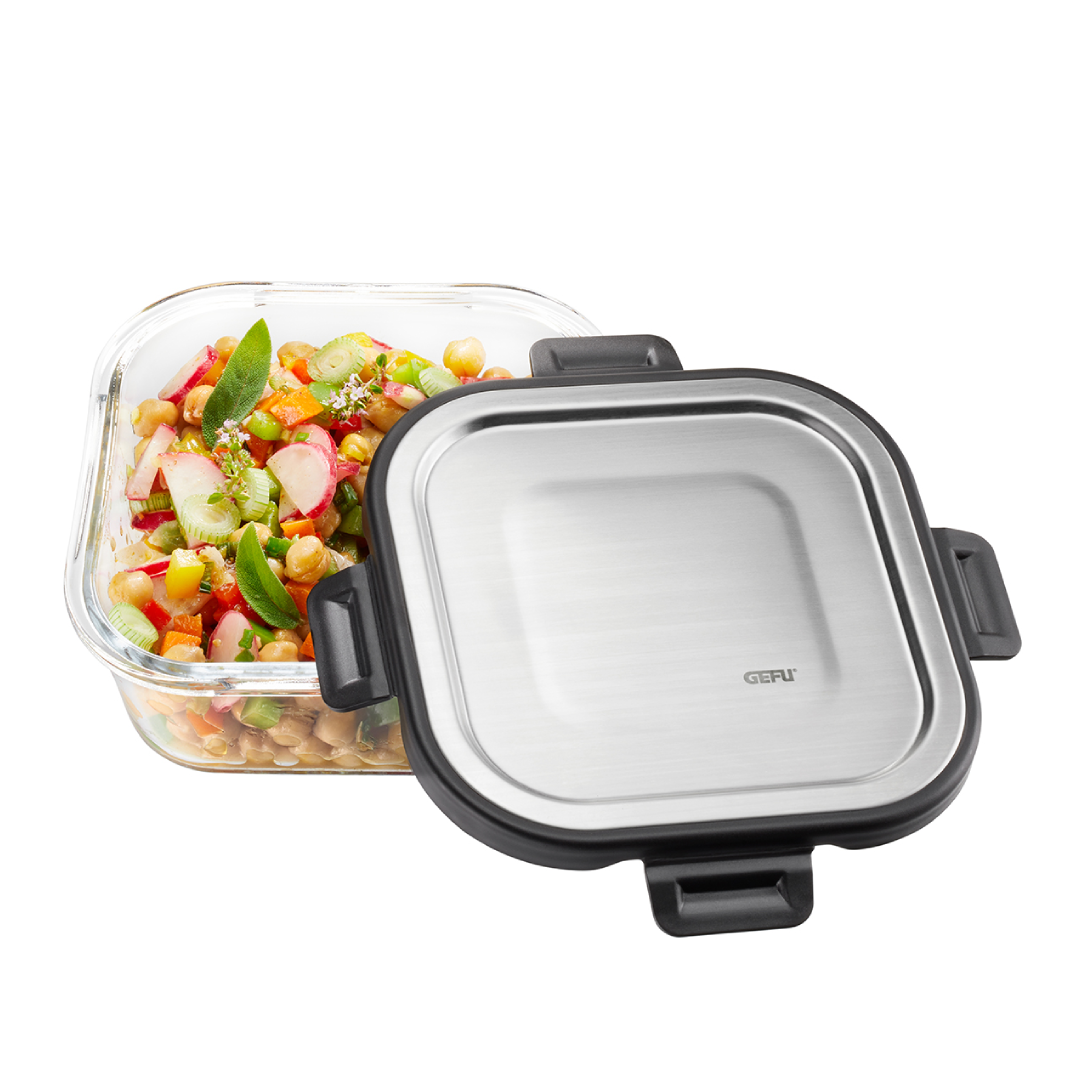 Uzglabāšanas trauks pārtikai GEFU MILO, 15.5 x 15.5cm, 800 ml