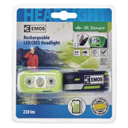 LED CREE galvas lukturis ar sensoru EMOS 230lm, uzlādējams