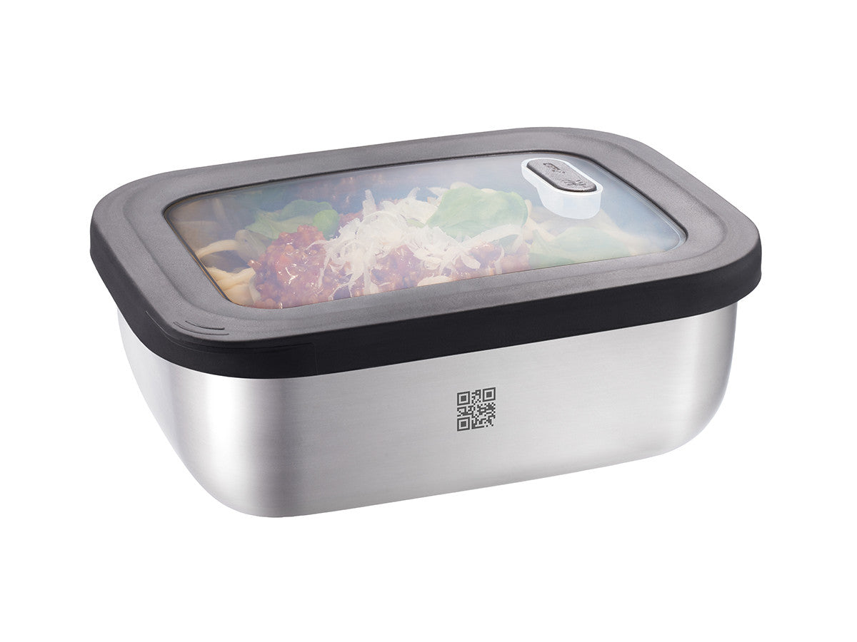 Konteiners pārtikas uzglabāšanai GEFU PROVIDO 1.3L, nerūsējošā tērauda, taisnstūris